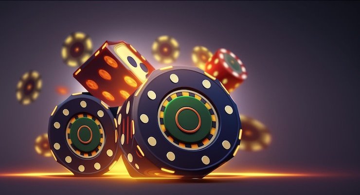 Live game show studio with host and spinning wheel